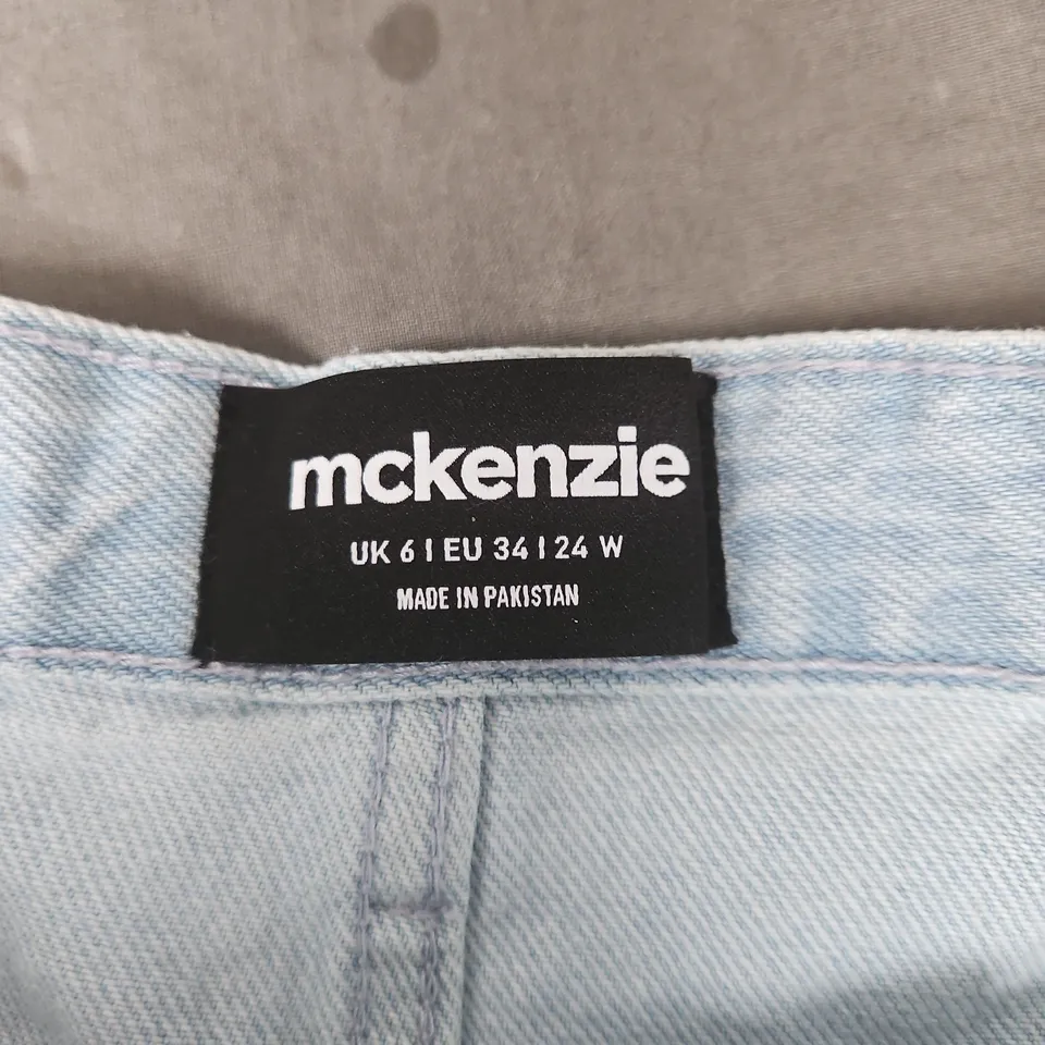 MCKENZIE DENIM SKIRT – LIGHT WASH, UK 6