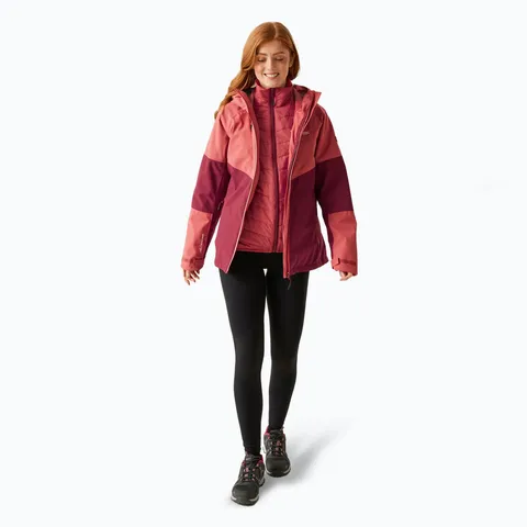 REGATTA WOMENS WENTWOOD IX JACKET - MINERAL RED / RUMBA RED - UK SIZE 24