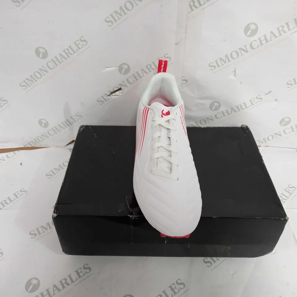 BOXED PAIR OF CANTERBURY SPEED 3.0 RUNNING SHOES IN RED/WHITE - UK SIZE 12