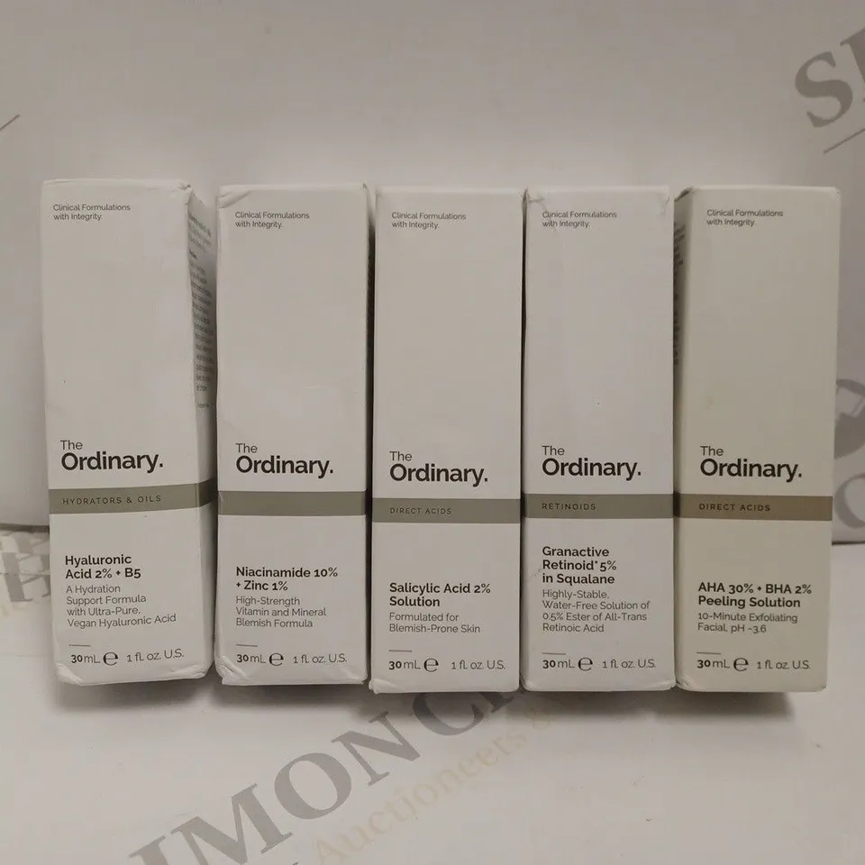 SET OF 5 THE ORDINARY PRODUCTS INCLUDING DIRECT ACIDS, HYDRATORS & OILS