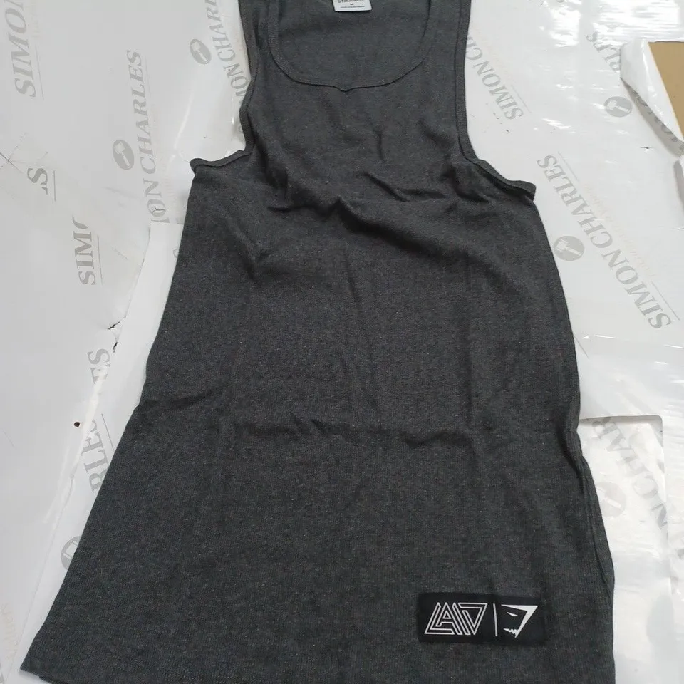 GYM SHARK GREY STRECH VEST - M