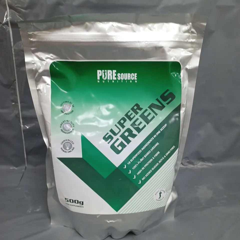 PURE SOURCE NUTRITION SUPER GREENS POWDER 500G