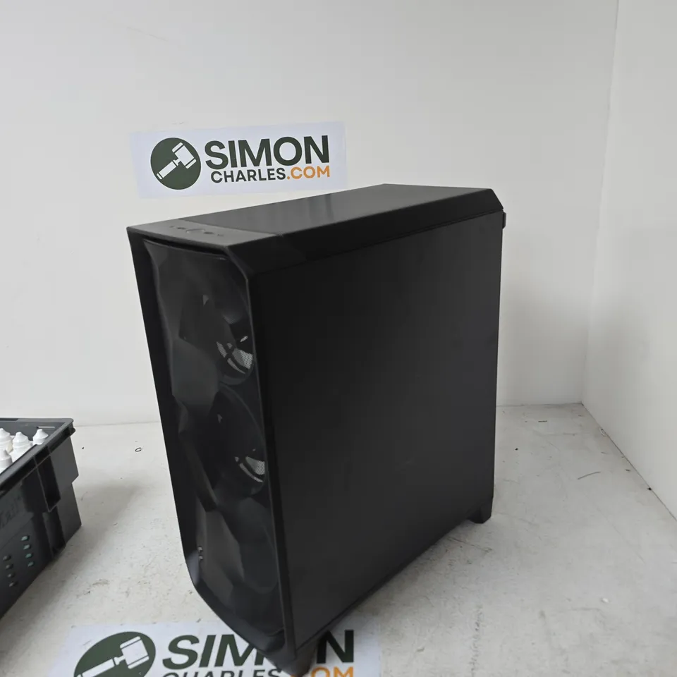 BLACK MID-TOWER PC CASE WITH MESH FRONT PANEL – 3 FANS