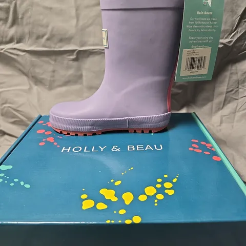 Holly & Beau Mauve Rain Boots for Kids, UK 9 (EU 27, US 10)