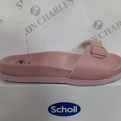 BOXED SCHOLL THICK PADDED OPEN TOE SANDAL - SIZE 6