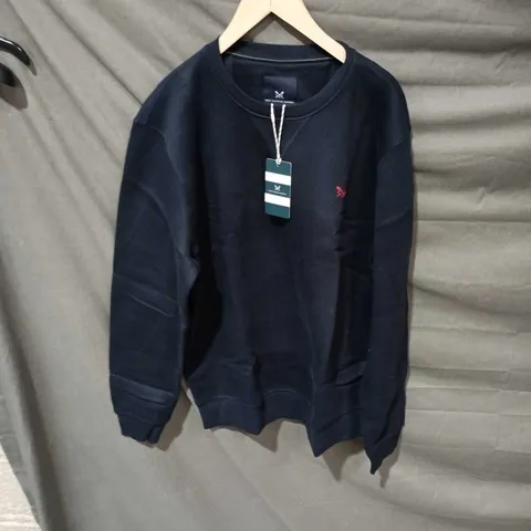 CREW CLOTHING COMPANY NAVY SWEATSHIRT – SIZE L