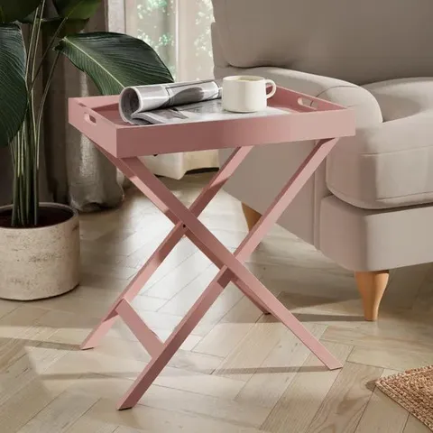 BOXED FLOSSIE TRAY TABLE - BLUSH (1 BOX)