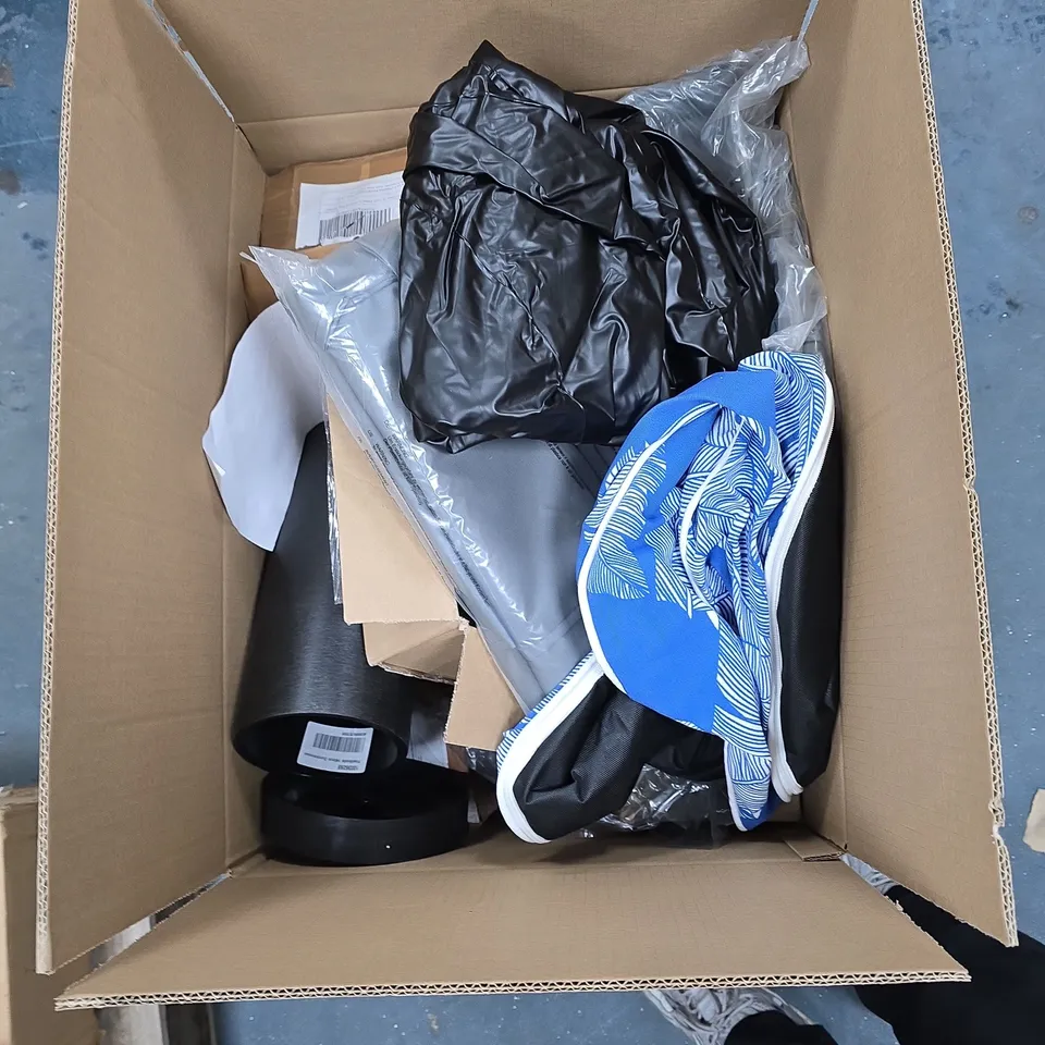 BOX OF APPROXIMATELY 10 ASSORTED ITEMS TO INCLUDE: CARBON FILTER AND LEGGINGS