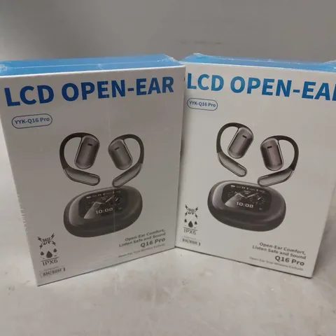 2 BOXED AND SEALED YYK-Q16 PRO LCD OPEN EAR EARBUDS 