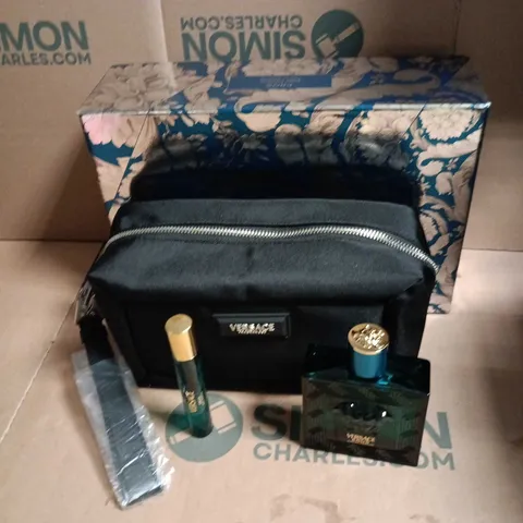 VERSACE EROS POUR HOMME EAU DE PARFUM – 90ML WITH A MINIATURE SPRAY AND WASH BAG