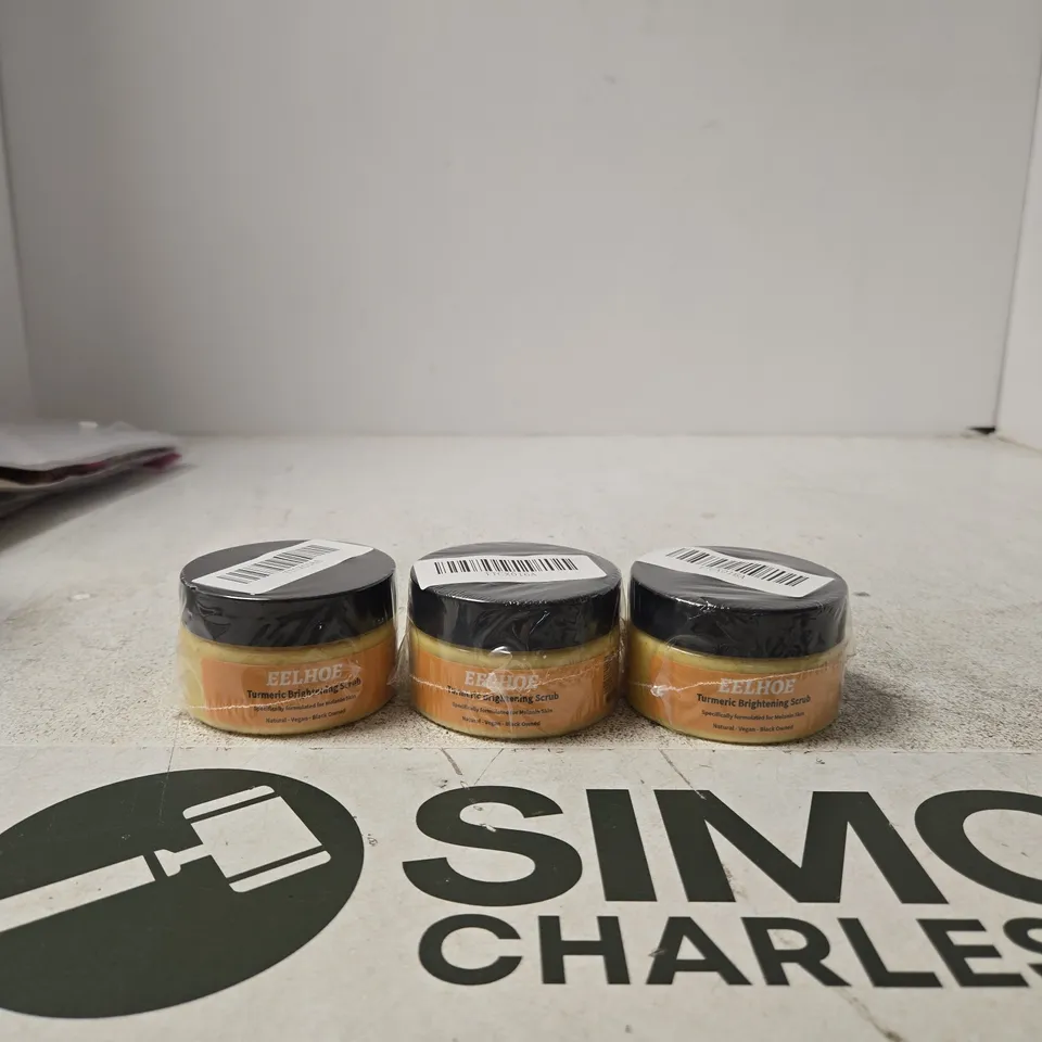 TURMERIC BRIGHTENING SCRUB – SET OF 3 COSMETIC JARS