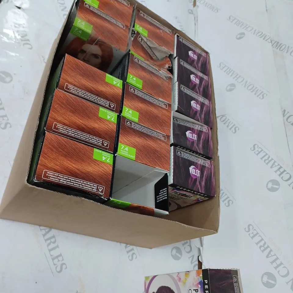 18 BOXES OF HAIR DYE