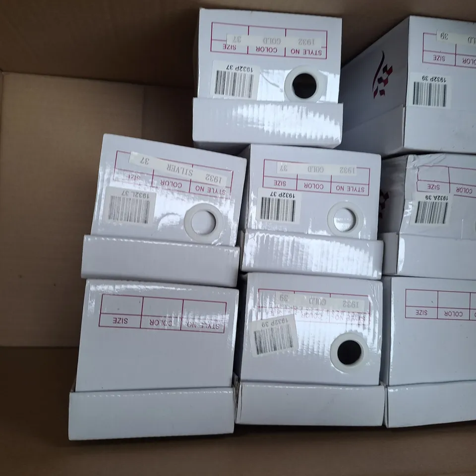 BOX OF APPROXIMATELY 10 ASSORTED PAIRS OF SHOES IN VARIOUS COLOURS, STYLES, AND SIZES