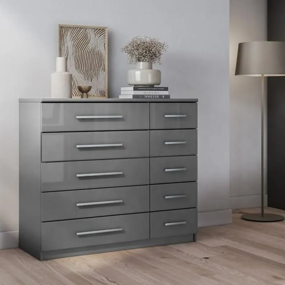 BOXED GRADE 1 PRAGUE 5&5 DRAWER CHEST (2 BOXES) RRP £109