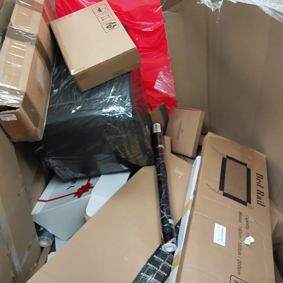 PALLET OF ASSORTED ITEMS INCLUDING: OFFICE CHAIR, DEHUMIDIFIER, AUDIO TURNTABLE, WATER DISTILLER, FOLDING TABLE