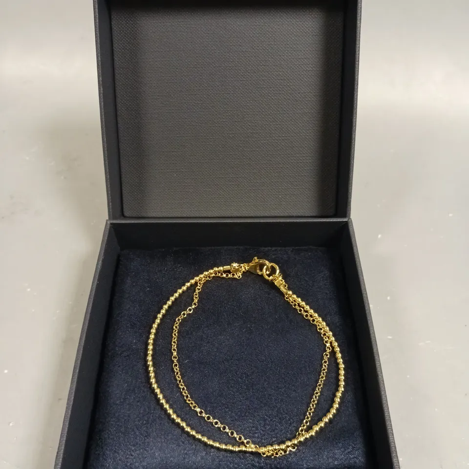 ASTLEY CLARKE TWIN GOLD CHAIN LINK BRACELET 