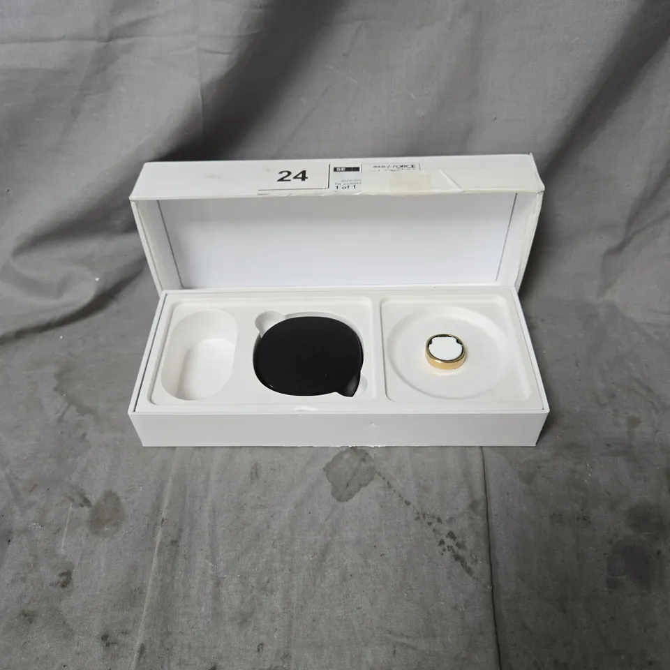 RINGCONN JEWELLERY RING IN PRESENTATION BOX SIZE 10. MISSING CABLE