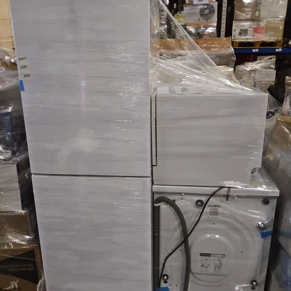 COMFEE TD602E-W FREESTANDING DISHWASHER, CANDY FREESTANDING FRIDGE FREEZER WHITE AND HAIER HWD100-B14979 FREESTANDING WASHER DRYER