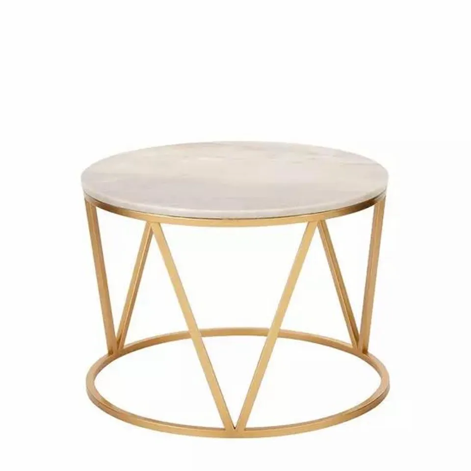 BOXED GRADE 1 STELLA ROUND MARBLE COFFEE TABLE 