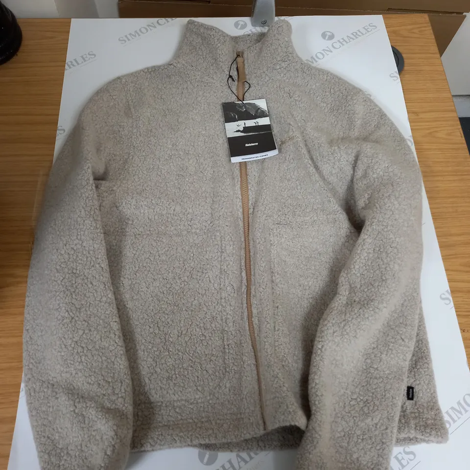 FINISTERRE BUDOCK WOOL ZIP THROUGH OATMEAL - SIZE 12