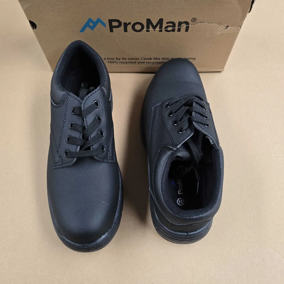 BRAND NEW PAIR OF PROMAN PM102 OMAHA CHUKKA SAFETY SHOES IN BLACK - UK 10