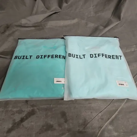 BUILT DIFFERENT X2 CREW NECK TSHIRTS IN GREEN/RIVER GREEN SIZE 4XL