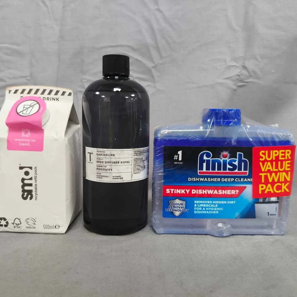 APPROXIMATELY 10 ASSORTED HOUSEHOLD ITEMS TO INCLUDE WASHING UP LIQUID, REED DIFFUSER REFILL, ETC - COLLECTION ONLY
