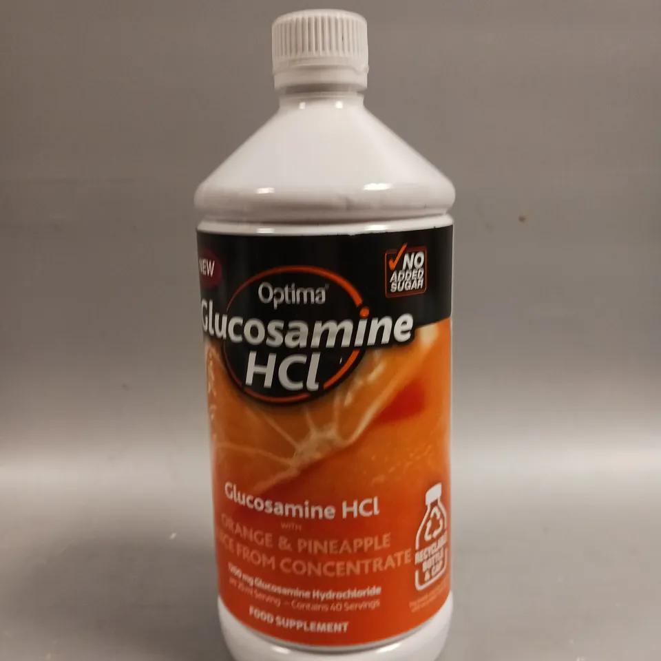 SEALED OPTIMA GLUCOSAMINE HCL FOOD SUPPLEMENT - ORANGE & PINEAPPLE 1L