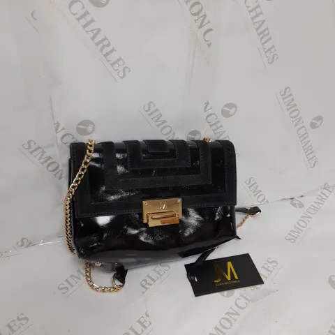 OUTLET JULIEN MACDONALD CONTRAST FLAPOVER LEATHER SHOULDER BAG