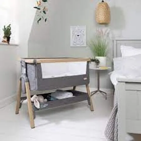 BOXED COZEE BEDSIDE CRIB CHARCOAL