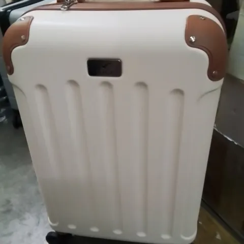 LUGG JETSET CABIN BAG CREAM WITH BROWN