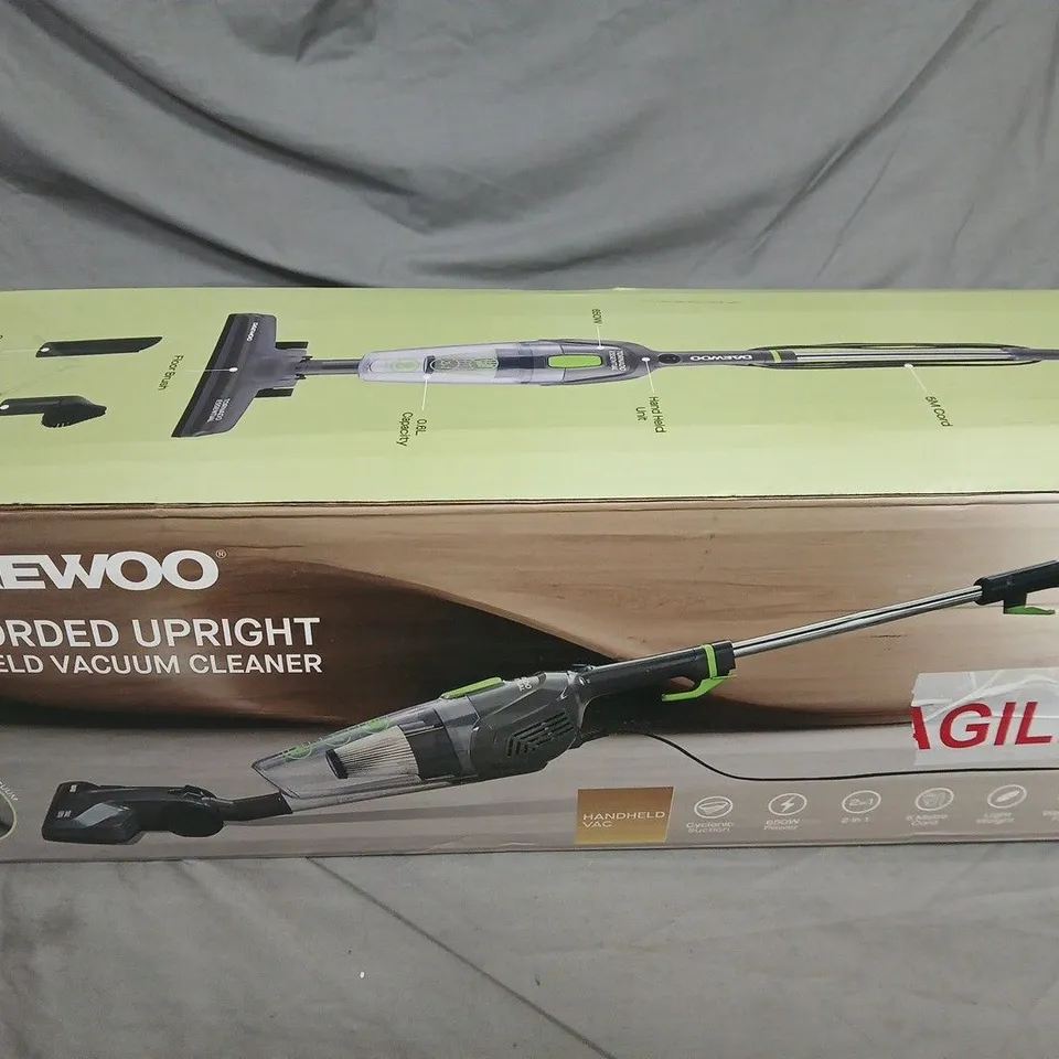 DAEWOO 600W CORDED UPRIGHT & HANDHELD VACUUM CLEANER
