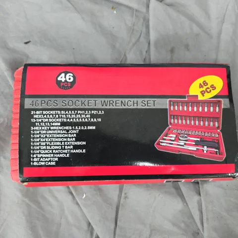 46-Piece Socket Wrench Set – Red Case