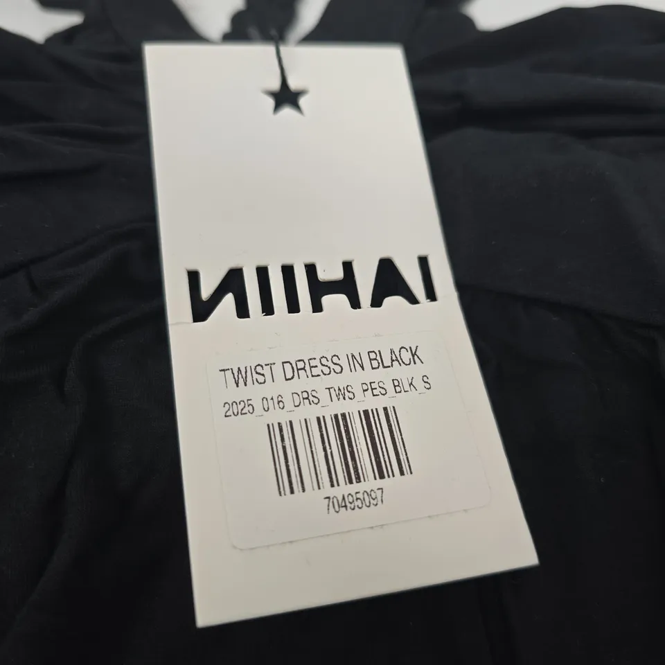 NIIHAI WOMEN'S TWIST DRESS IN BLACK – SIZE S