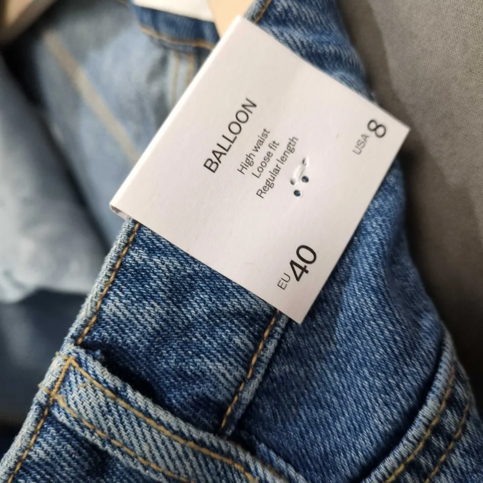 MANGO (MNG) BALLOON JEANS – HIGH WAIST, LOOSE FIT DENIM, UK 12 (EU 40 / US 8)