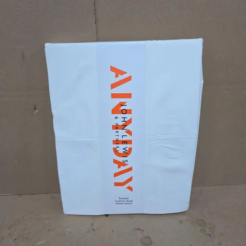 JOHN LEWIS ANYDAY DOUBLE COTTON DEEP FITTED SHEET
