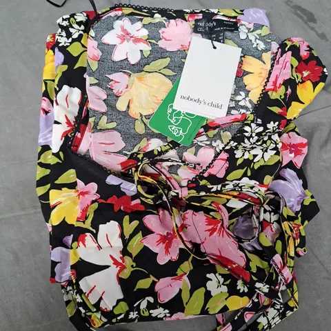 NOBODY'S CHILD PETITE LILY FLORAL MIDI DRESS - 12
