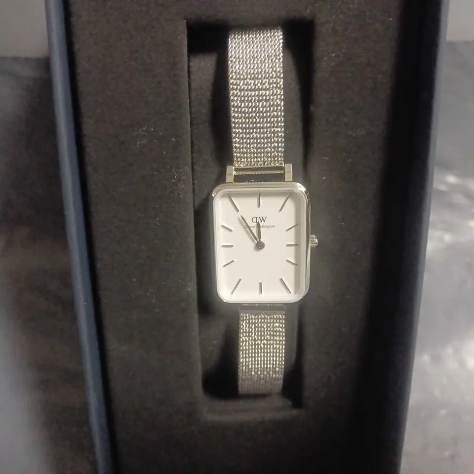 BOXED DANIEL WELLINGTON QUADRO SILVER WATCH