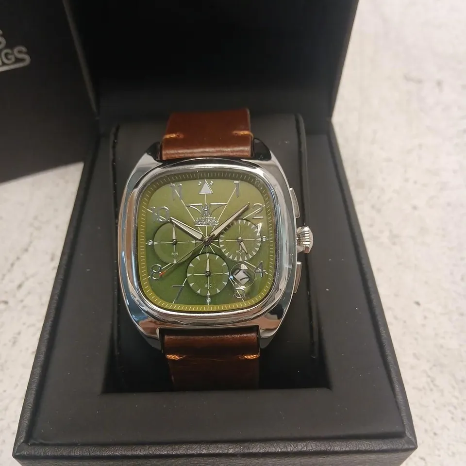VICKERS ARMSTRONGS AVION STEEL OLIVE WATCH