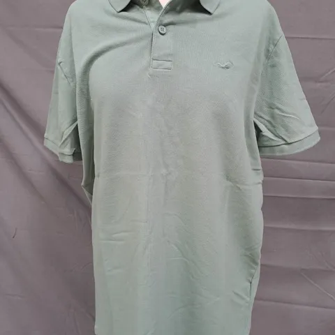 HOLLISTER ADVANCED STRETCH POLO IN GREEN SIZE LARGE