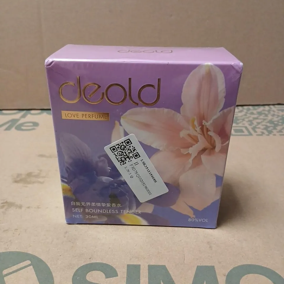 BOXED AND SEALED DEOLD LOVE PERFUME SELF BOUNDLESS TENDER 30ML