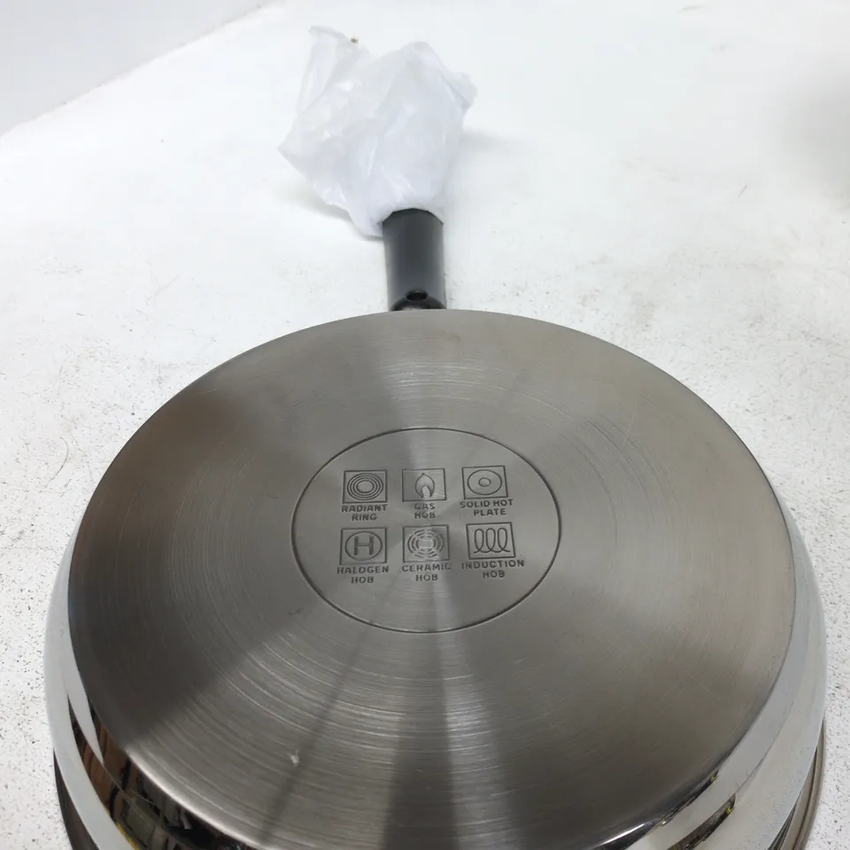 STAINLESS STEEL SAUCEPAN WITH LID AND FRYING PAN SET – INDUCTION COMPATIBLE