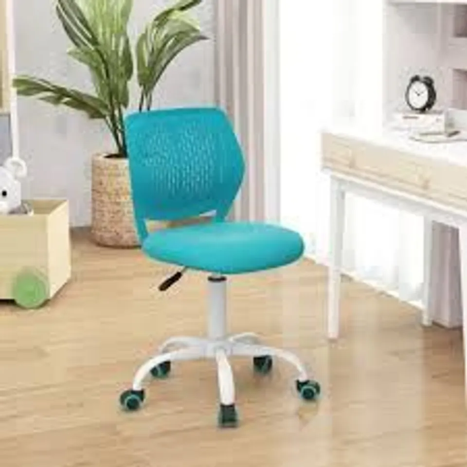 BOXED COSTWAY TURQUOISE ERGONOMIC CHILDREN STUDY CHAIR