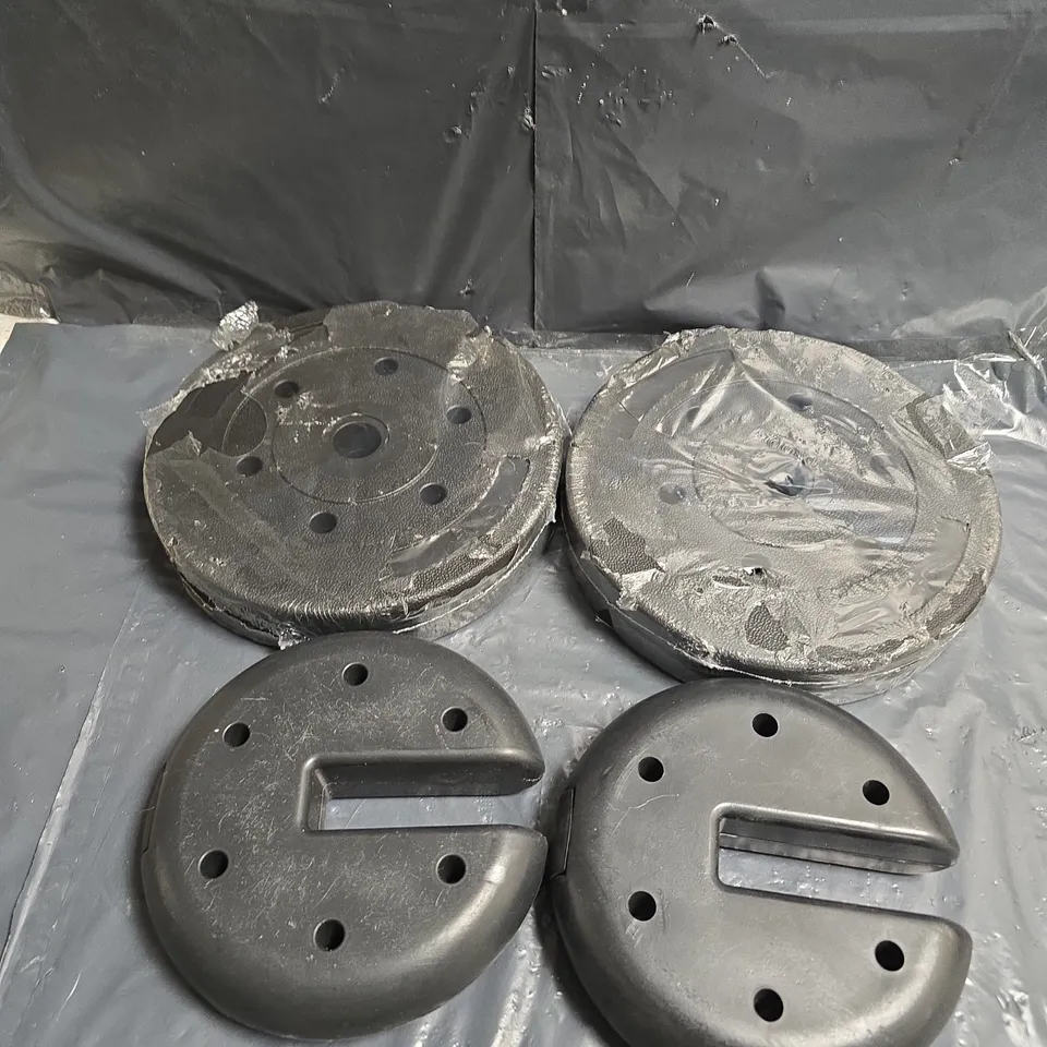 LOT OF 4 ASSORTED OUTDOOR WEIGHTS