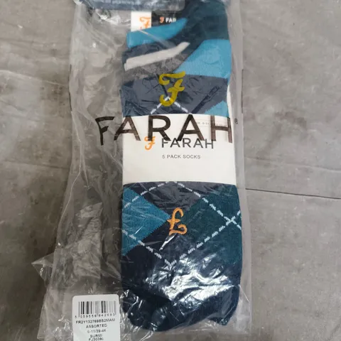 BAGGED FARAH 5 PACK OF SOCKS - 6-11