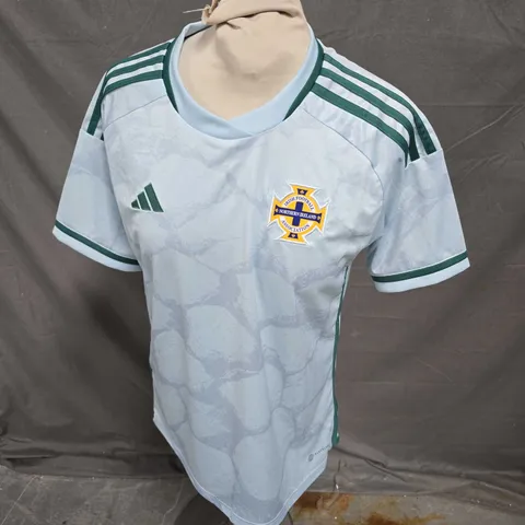 ADIDAS IRISH FOOTBALL ASSOCIATION JERSEY IN GREEN/BLUE SIZE M