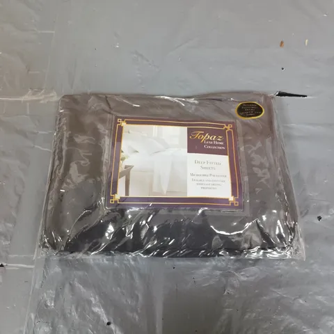 TOPAZ LUXE HOME COLLECTION DEEP FITTED SHEETS - DOUBLE