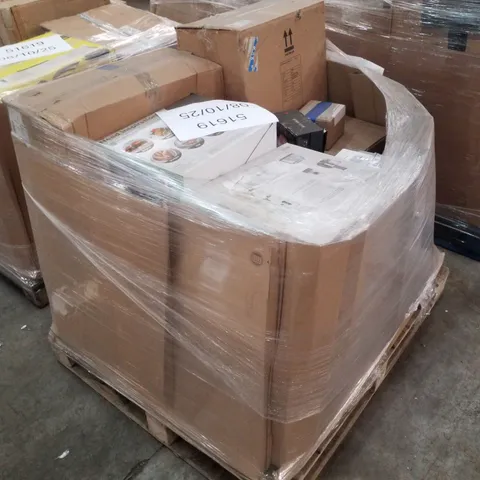PALLET CONTAINING ASSORTED ELECTRICAL PRODUCTS INCLUDING RING DOORBELL, APPLE MAGNETIC KEYBOARD AND KENWOOD FOOD PROCESSOR