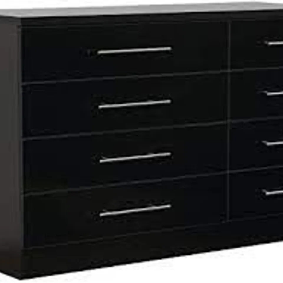 BOXED GRADE 1 PRAGUE BLACK ASH 5 & 5 DRAWER CHEST (2 BOXES) RRP £219.99