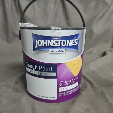 JOHNSTONE'S WASHABLE MATT PAINT 2.5L - BRILLIANT WHITE140/7712
